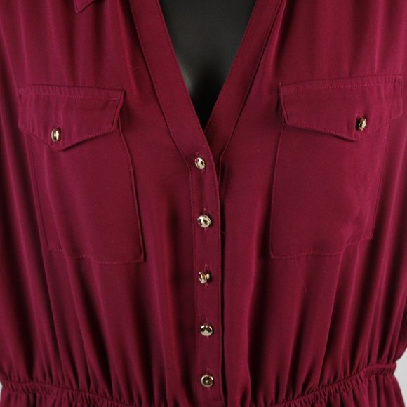 BURGUNDY CARLALITE DRESS - Picture 3 of 10